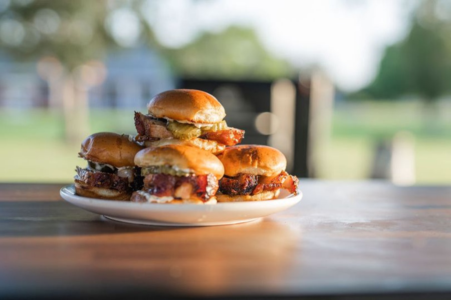 Pork Belly Sliders with Dill Mayo and Bread & Butter Pickles