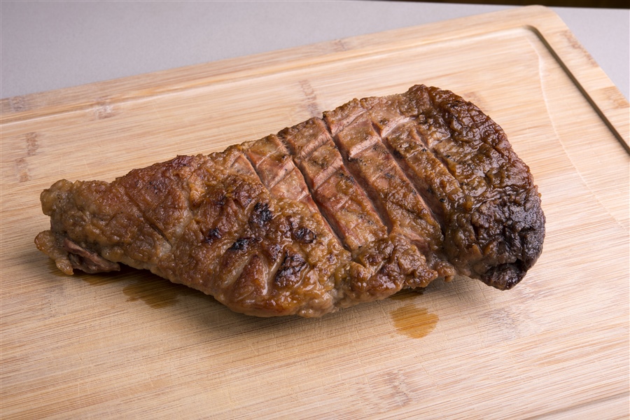 Smoked Tri Tip Roast and Horseradish Chevre Crostini